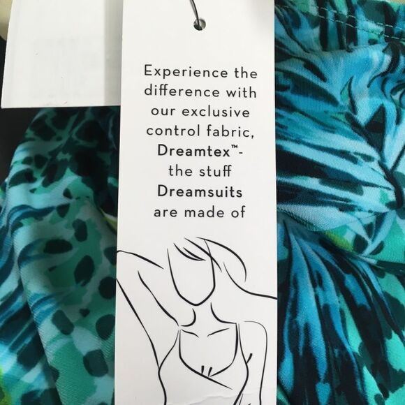 DREAMSUIT BY MIRACLE BRANDS TIERED TROPICAL SLIMMING CONTROL TANKINI TOP 10 NWT - Picture 10 of 13